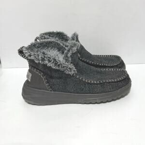 Hey Dude Gray Faux Fur Lined Winter Slip-On Boots